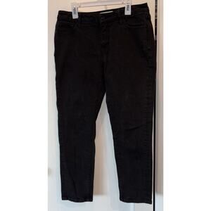 Kate Spade Jeans Womens 28 Black Broome Street Ooh La La Zip Pocket Ankle Crop